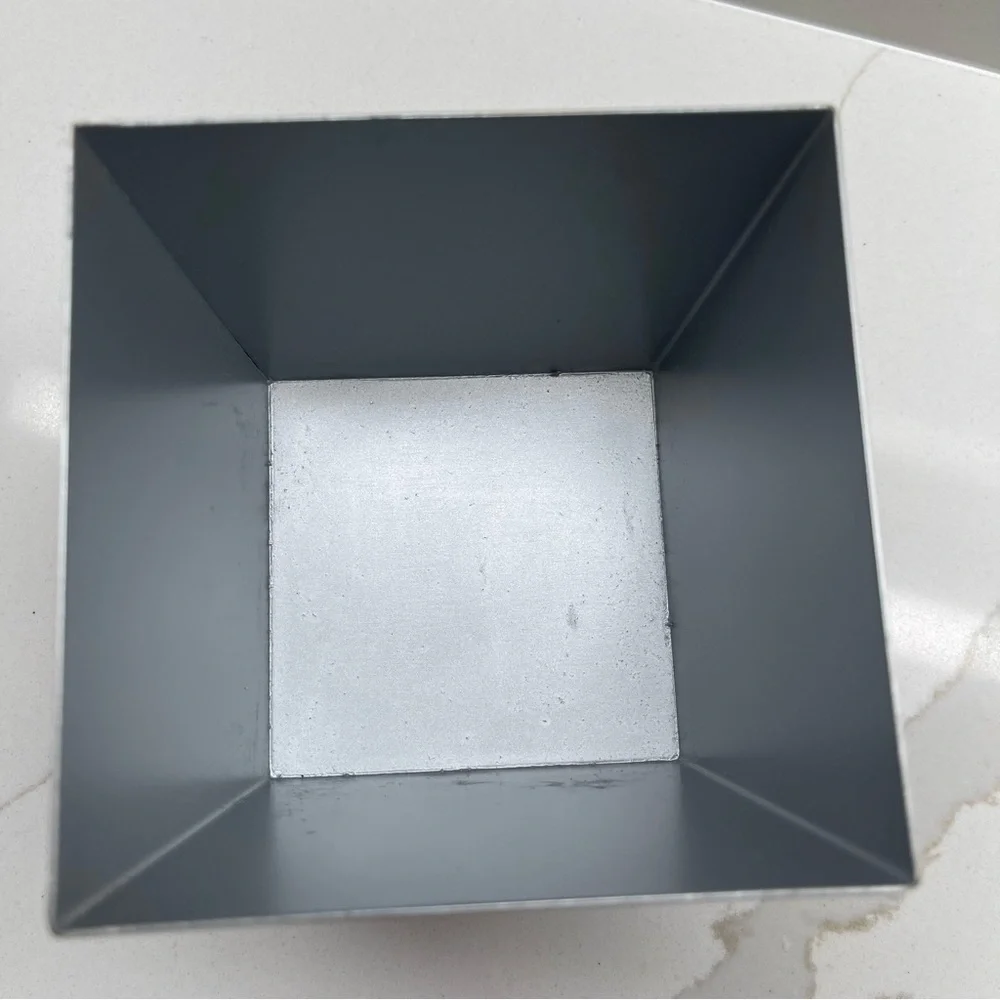 Square Silver cotton ball or swabs. Bathroom container brand new never used